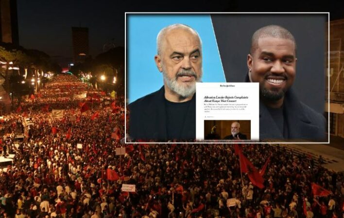 “Rama mbron financimin me 4 mln euro për Kanye West”/ New York Times: Kryeministri nuk dha detaje për përdorimin e fondeve, ndërsa përballet prej javësh me protesta